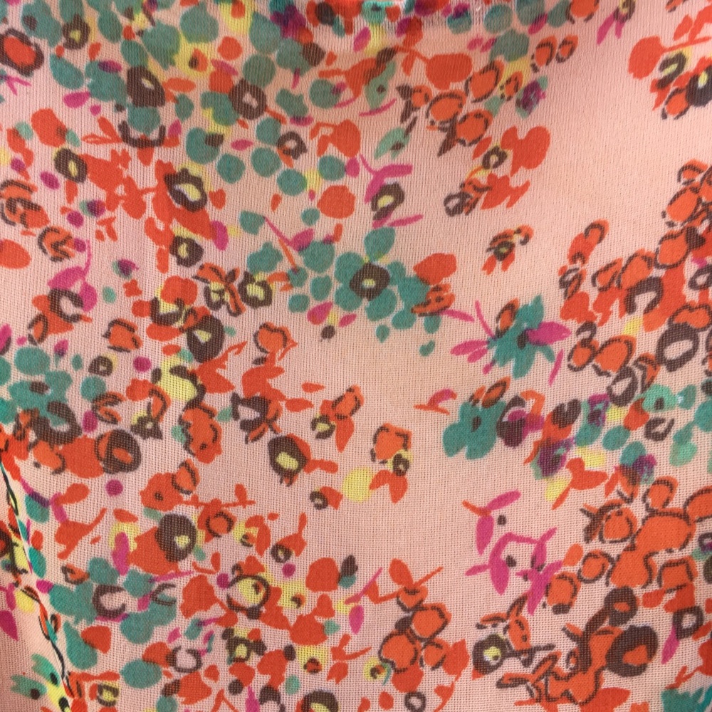 Peachy Floral Asymmetrical Dress - Picture 5 of 5